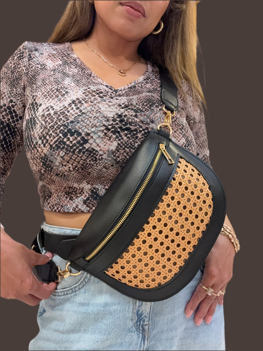 Rattan Crossbody Bag