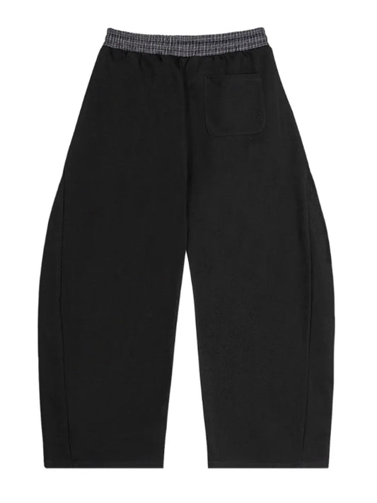 # Ampilfied Plaid Waistband Barrel Sweatpants