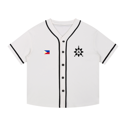 Contrast Piped Button-Up Jersey