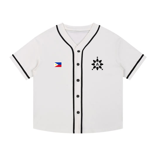 Contrast Piped Button-Up Jersey