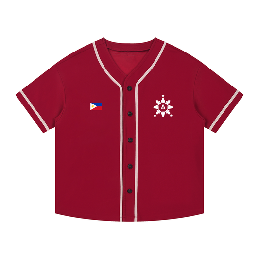Contrast Piped Button-Up Jersey