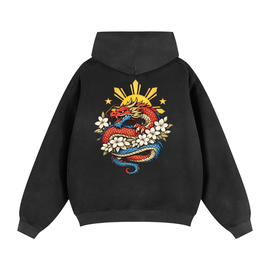 Ampilfied Dragon-Sampaguita Hoodie Full Zip Hoodie