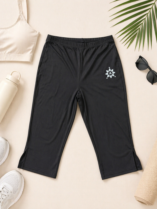 Slim fit hem capris