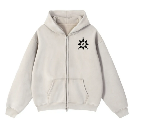 # Ampilfied Kalesa Zip-Through Boxy Fleece Hoodie
