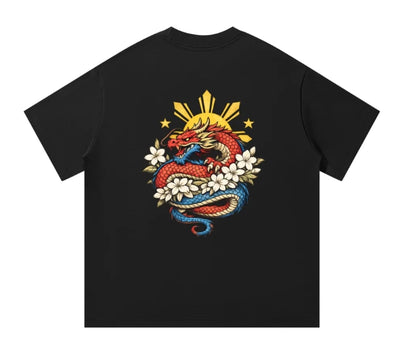 # Ampilfied Dragon-Sampaguita Unisex Oversized T-Shirt