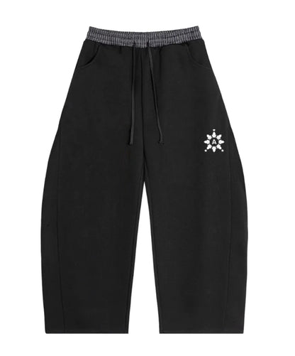 # Ampilfied Plaid Waistband Barrel Sweatpants