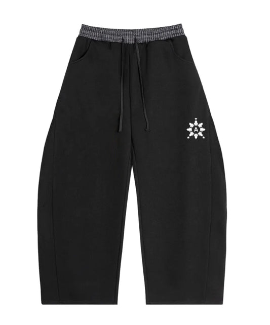 # Ampilfied Plaid Waistband Barrel Sweatpants