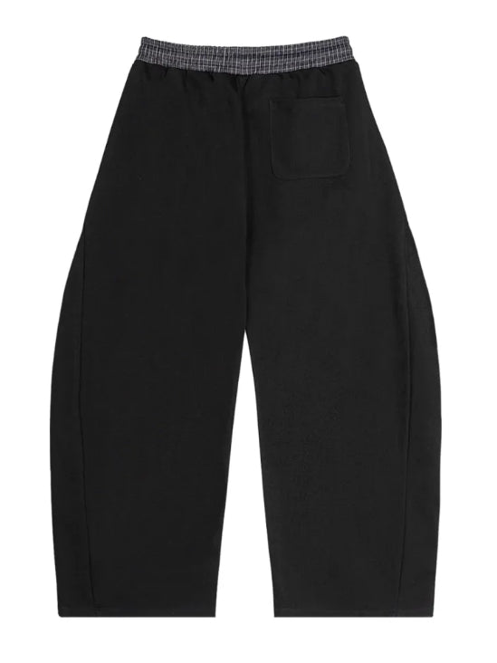 # Ampilfied Plaid Waistband Barrel Sweatpants