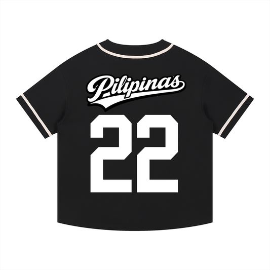 Contrast Piped Button-Up Jersey