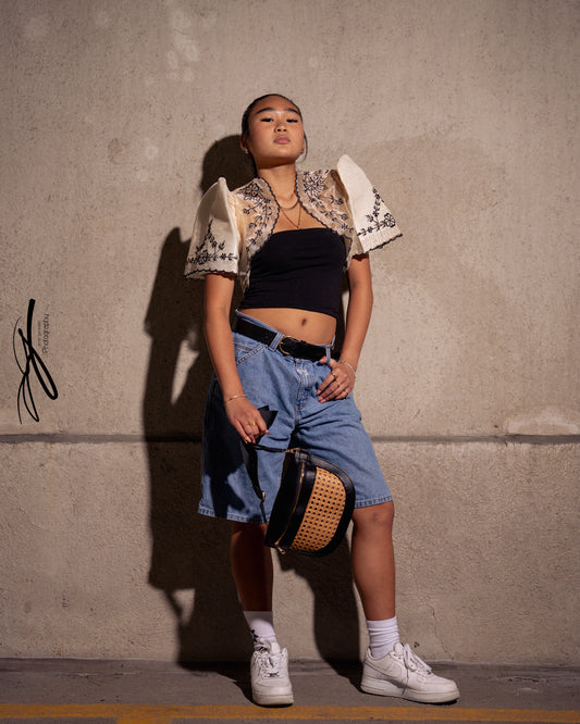 ##Bolero Cropped Embroidered