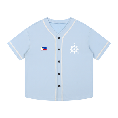 Contrast Piped Button-Up Jersey