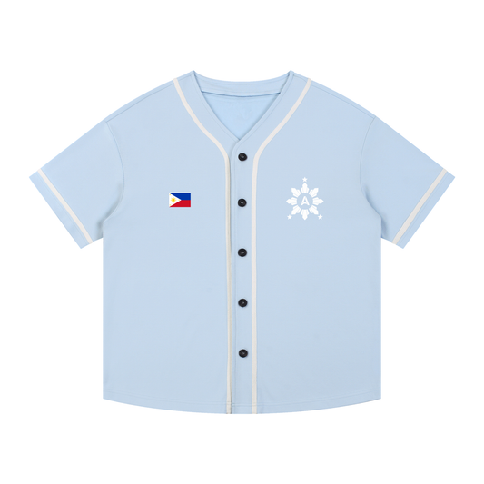 Contrast Piped Button-Up Jersey