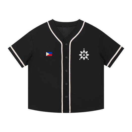 Contrast Piped Button-Up Jersey