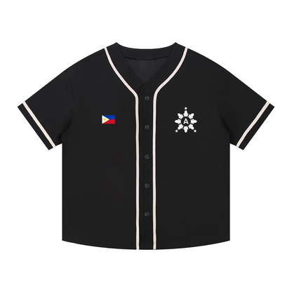 Contrast Piped Button-Up Jersey