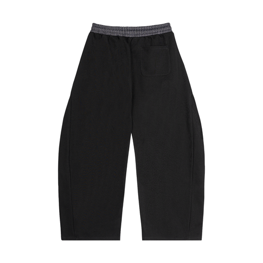 Ampilfied Plaid Waistband Barrel Sweatpants