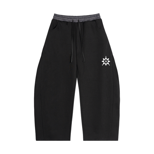 Ampilfied Plaid Waistband Barrel Sweatpants