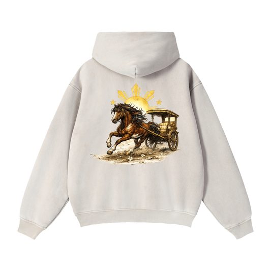 Ampilfied Kalesa Zip-Through Boxy Fleece Hoodie